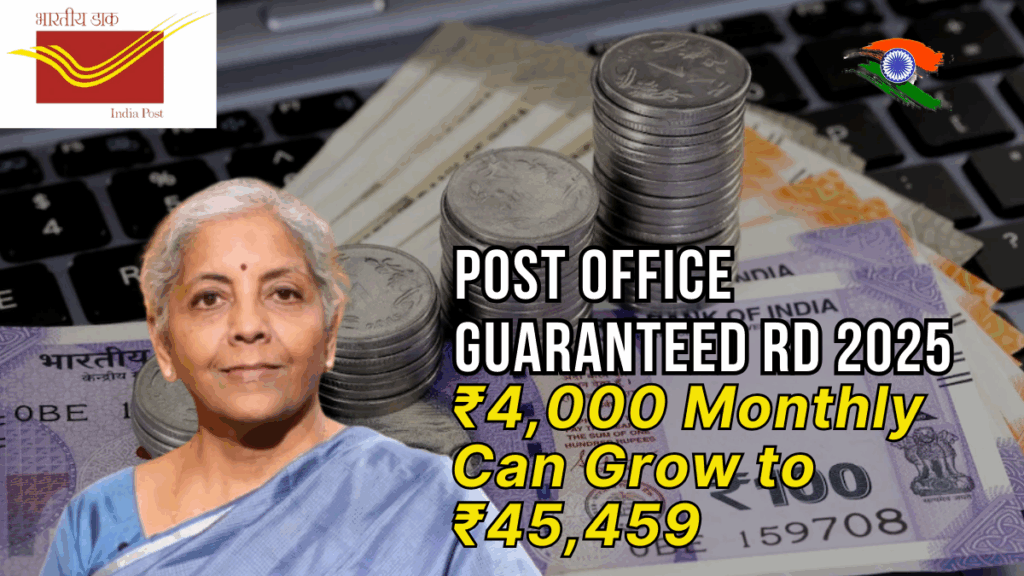 Post Office RD 2025: How ₹4,000 Monthly Can Grow to ₹45,459 Guaranteed