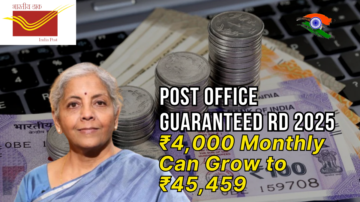 Post Office RD 2025: How ₹4,000 Monthly Can Grow to ₹45,459 Guaranteed